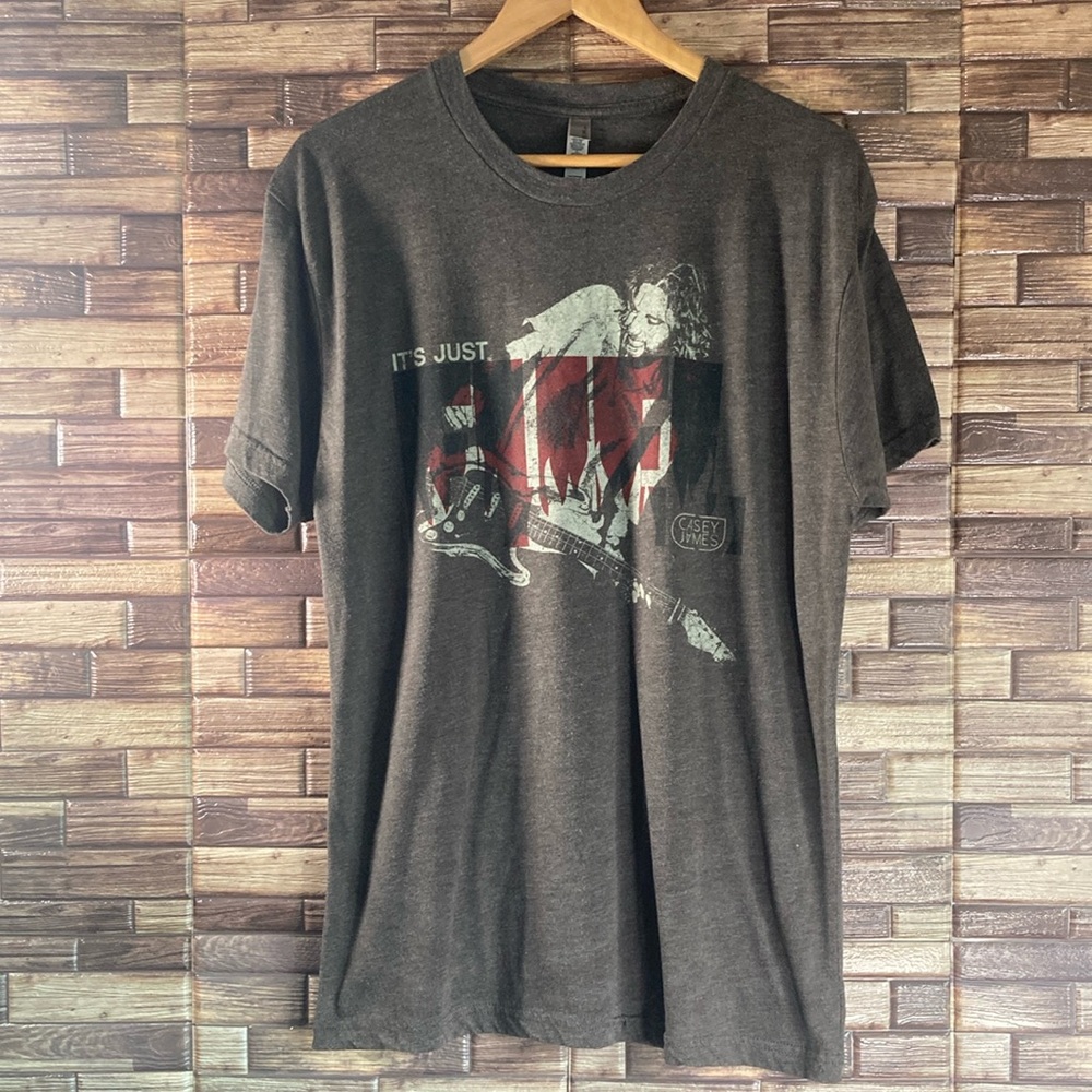 Unisex Pre owned Large Brown Next Level Casey James T Shirt